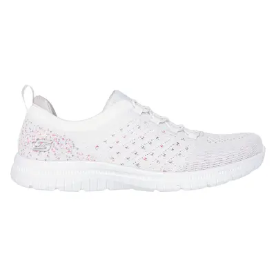 Skechers Women's Virtue - Show Runner Sneaker in White, Size | Textile/Synthetic, Vegan, Machine