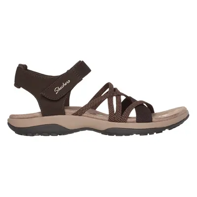 Skechers Women's Reggae Slim - Meadow Grazer Sandals in Chocolate, Size | Textile/Synthetic, Veg