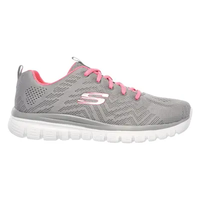 Skechers Women's Graceful - Get Connected Sneaker in Gray/Coral, Size | Textile/Synthetic, Vegan