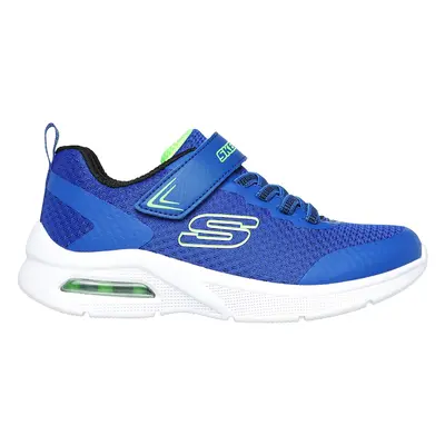 Skechers Boy's Microspec Max Sneaker in Blue/Lime, Size | Textile/Synthetic