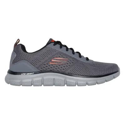 Skechers Men's Track - Leshur Sneaker in Charcoal/Orange, Size | Textile/Synthetic, Vegan, Machi