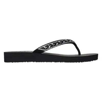 Skechers Women's Meditation - Lucky One Sandals in Black, Size | Synthetic, Vegan