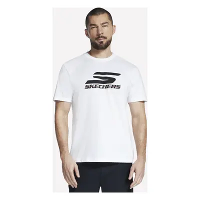 Skechers Men's Performance Logo T-Shirt in White, Size Small | Cotton/Polyester