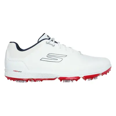 Skechers Men's GO GOLF PRO Golf Shoes in White/Navy Blue, Size | Textile/Synthetic, Arch Fit