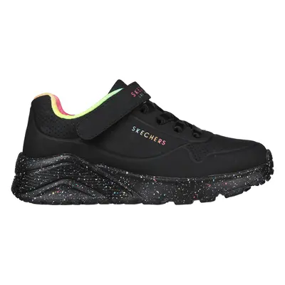 Skechers Girls Uno Lite - Rainbow Specks Sneaker in Black, Size | Synthetic, Machine Washable