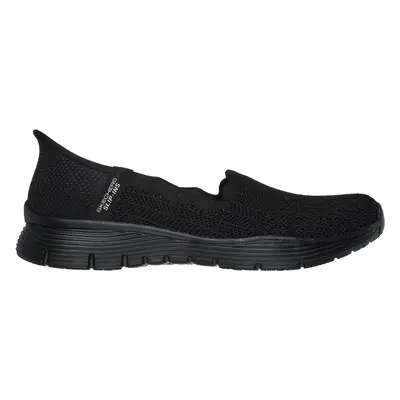 Skechers Women's Slip-ins: Seager - Believe It Flats in Black, Size | Textile/Synthetic, Vegan, 