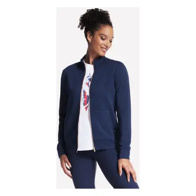 Skechers Women's The Hoodless Hoodie GO WALK Everywhere Jacket in Navy Blue, Size | Polyester