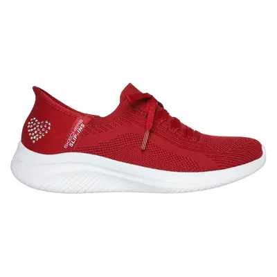 Skechers Women's Slip-ins: Ultra Flex 3.0 - Heart Me Slip-On Shoes in Red, Size | Textile/Synthe