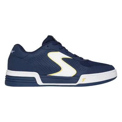 Skechers Men's Viper Court Classic Sneaker in Navy Blue/Yellow, Size | Leather/Synthetic/Textile