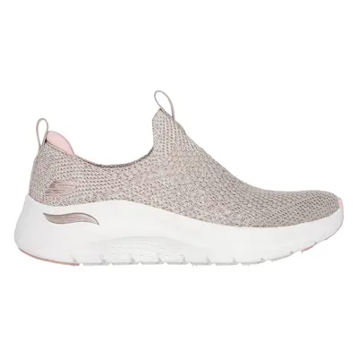 Skechers Women's Arch Fit 2.0 - Sheer Shimmer Sneaker in Taupe/Pink, Size | Textile/Synthetic, V