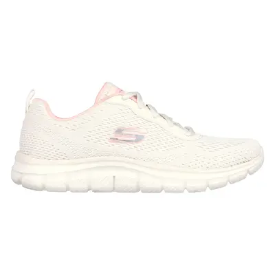 Skechers Women's Track - New Staple Sneaker in Natural/Pink, Size | Textile/Synthetic, Vegan, Ma