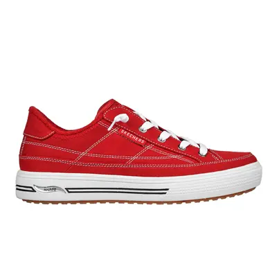 Skechers Women's Arch Fit Arcade - Arcata Sneaker in Red, Size | Textile, Vegan, Machine Washabl