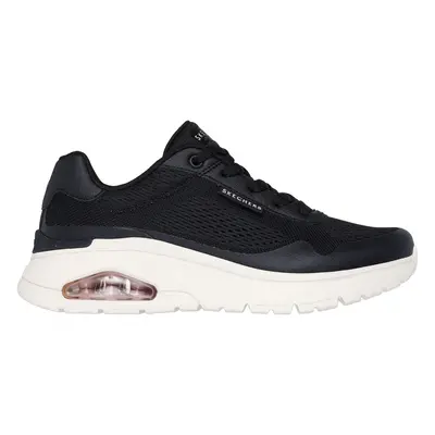 Skechers Women's Uno Flex - Spring On Air Sneaker in Black, Size | Synthetic/Textile, Vegan