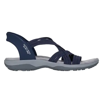 Skechers Women's Slip-ins: Reggae Slim - Simply Stretchy Sandals in Navy Blue, Size | Textile/Sy