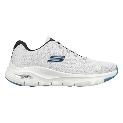 Skechers Men's Arch Fit - Takar Sneaker in White/Blue, Size | Textile/Synthetic, Vegan, Machine 