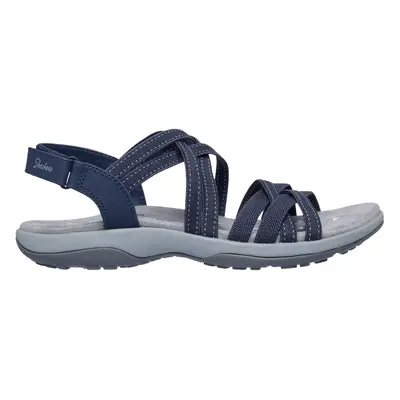 Skechers Women's Reggae Slim - Summer Getaway Sandals in Navy Blue, Size | Textile/Synthetic, Ve