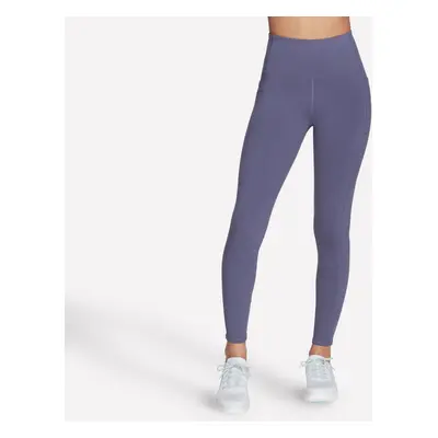 Skechers Women's GO WALK High-Waisted Legging in Purple/Charcoal, Size Medium | Nylon/Spandex