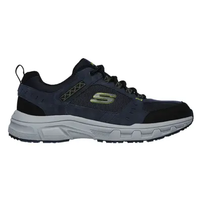 Skechers Men's Relaxed Fit: Oak Canyon Sneaker in Navy Blue/Lime, Size | Leather/Textile/Synthet