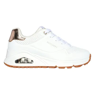 Skechers Girls Uno Gen1 - Shimmer Away Sneaker in White, Size | Synthetic