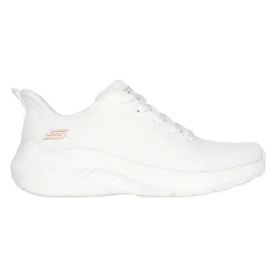 Skechers Women's BOBS Sport Squad Waves - Still Wading Sneaker in White, Size | Textile/Syntheti