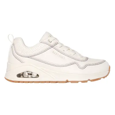 Skechers Women's Uno - Luxurious Stitches Sneaker in Off White, Size | Synthetic/Textile