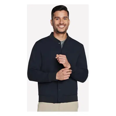 Skechers Men's GO FLEX Bomber Jacket in Black, Size | Nylon/Spandex