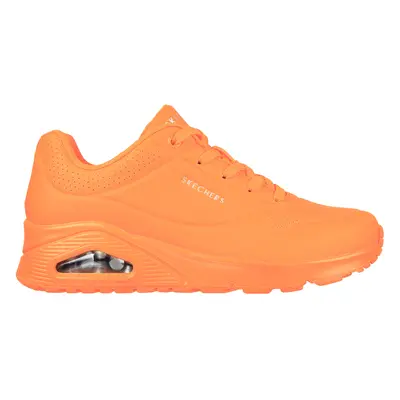 Skechers Women's Uno - Night Shades Sneaker in Neon Orange, Size | Synthetic/Textile