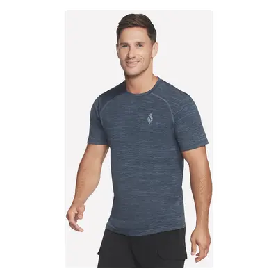 Skechers Men's On the Road T-Shirt in Blue/Gray, Size | Polyester