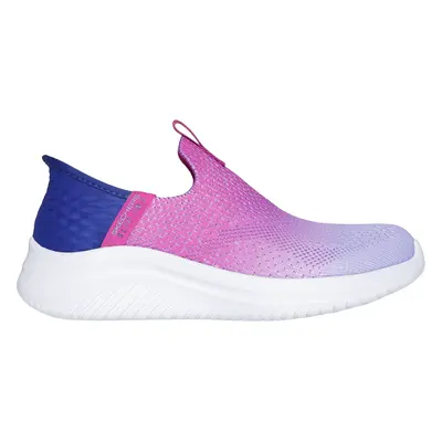 Skechers Girls Slip-ins: Ultra Flex 3.0 - Colour Boost Sneaker in Navy Blue/Purple, Size | Texti