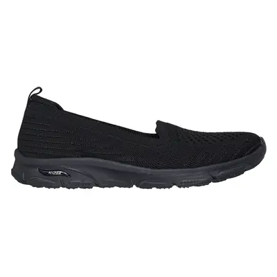 Skechers Women's Arch Fit Sunny - Comfort Flow Flats in Black, Size | Textile, Vegan, Machine Wa