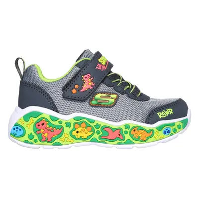 Skechers Play Scene Sneaker in Charcoal/Lime, Size | Textile/Synthetic, Machine Washable