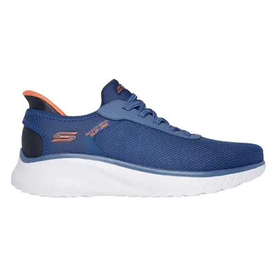 Skechers Men's Slip-ins: BOBS Sport Squad Chaos Sneaker in Navy Blue, Size Wide | Textile/Synthe