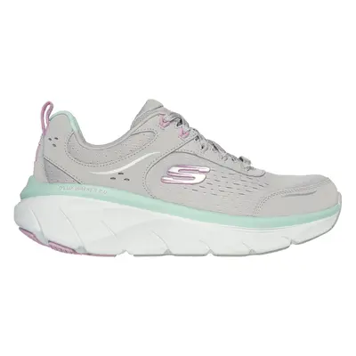 Skechers Women's Relaxed Fit: D'Lux Walker 2.0 - Daisy Doll Sneaker in Gray, Size | Leather/Text