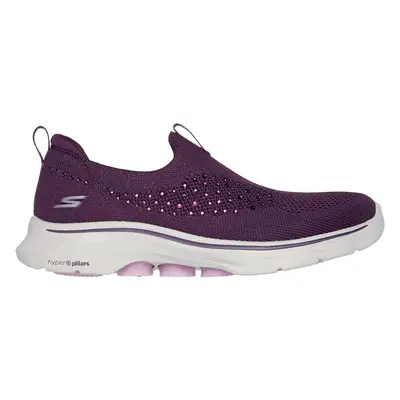 Skechers Women's GO WALK - Blink Slip-On Shoes in Plum, Size | Textile/Synthetic