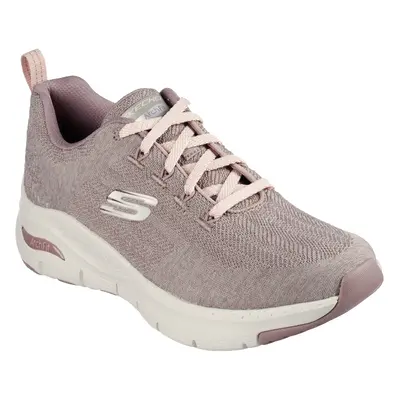 Skechers Women's Arch Fit - Comfy Wave Sneaker in Dark Taupe, Size | Textile/Synthetic, Vegan, M