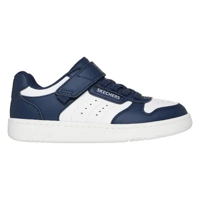 Skechers Boy's Quick Street Sneaker in Navy Blue/White, Size | Synthetic/Textile, Machine Washab