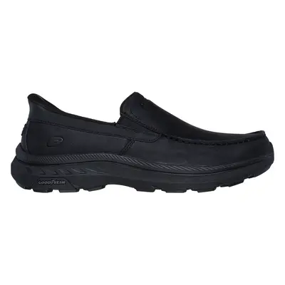 Skechers Men's Slip-ins Relaxed Fit: Pollard - Osgood Shoes in Black, Size | Leather/Synthetic/T