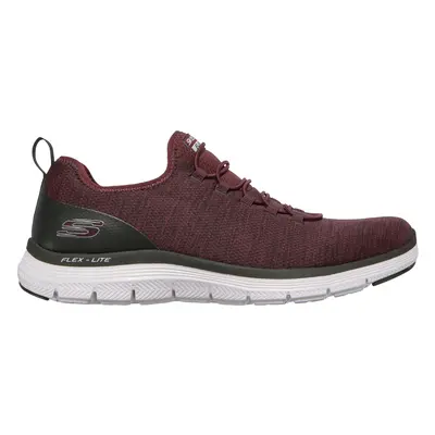 Skechers Men's Flex Advantage 4.0 - Contributor Sneaker in Burgundy, Size Wide | Textile/Synthet