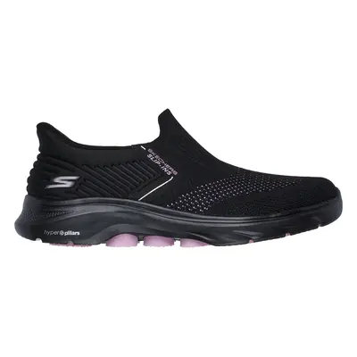 Skechers Women's Slip-ins: GO WALK - Ida Slip-On Shoes in Black/Mauve, Size | Textile/Synthetic,