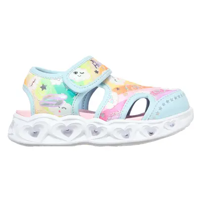 Skechers Heart Lights Sandal - Cutie Clouds Sandals in Turquoise, Size | Textile/Synthetic