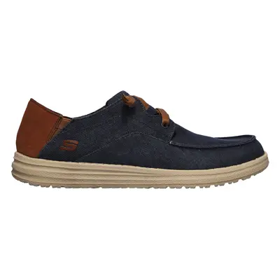 Skechers Men's Relaxed Fit: Melson - Planon Sneaker in Navy Blue, Size | Textile/Leather/Synthet