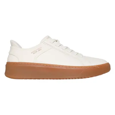 Skechers Men's Slip-ins: Court Break - Double Vented Sneaker in White/Natural, Size | Synthetic/