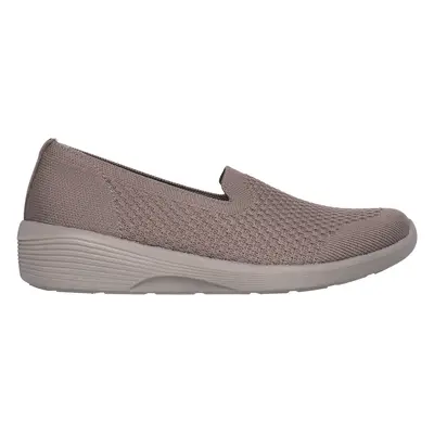 Skechers Women's Arya - Clear Skies Shoes in Dark Taupe, Size | Textile, Vegan, Machine Washable