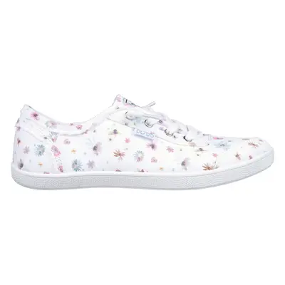 Skechers Women's BOBS B Cute - Painted Petals Slip-On Shoes in White, Size | Textile/Metal, Vega