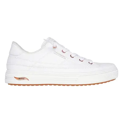 Skechers Women's Arch Fit Arcade - Meet Ya There Sneaker in White, Size | Textile, Vegan, Machin