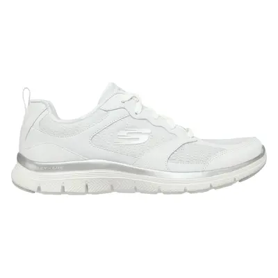 Skechers Women's Flex Appeal 4.0 - Active Flow Sneaker in White, Size | Textile/Leather