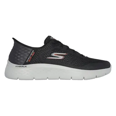 Skechers Men's Slip-ins: GO WALK Flex - New World Sneaker in Black/Orange, Size | Textile/Synthe