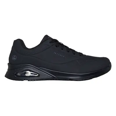 Skechers Men's Work Relaxed Fit: Uno SR - Sutal Sneaker in Black, Size | Synthetic