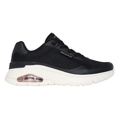 Skechers Women's Uno Flex - Spring On Air Sneaker in Black, Size | Synthetic/Textile, Vegan