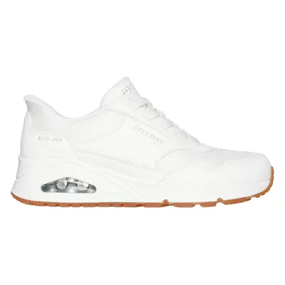 Skechers Women's Slip-ins: Uno - Banksia Sneaker in White, Size | Synthetic/Textile